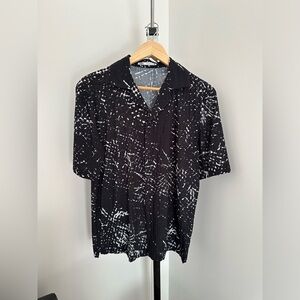 ZARA half-button shirt men’s black size small